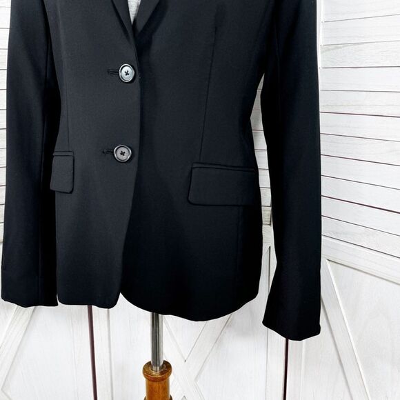 J. Crew Wool Classic Blazer Jacket Black 8 Single Breasted Office Career - Picture 6 of 15